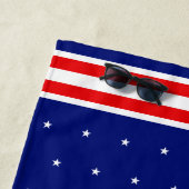 Witte sterren op Royal Blue Strandlaken (In situ)