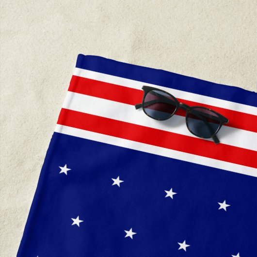 Witte sterren op Royal Blue Strandlaken (In situ)