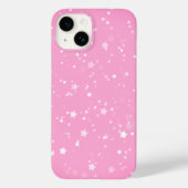Witte sterren op roze Case-Mate iPhone case (Achterkant)