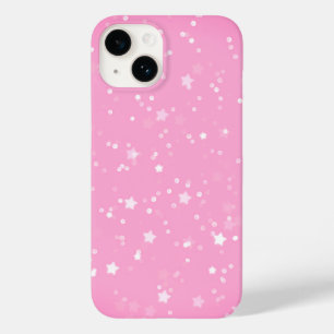 Witte sterren op roze Case-Mate iPhone 14 hoesje