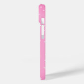 Witte sterren op roze Case-Mate iPhone case (Achterkant / Links)