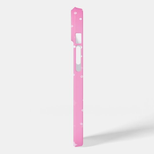 Witte sterren op roze Case-Mate iPhone case (Achterkant / Links)