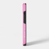 Witte sterren op roze iPhone hoesje (Linkerkant)