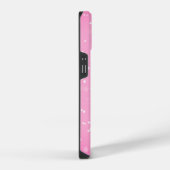 Witte sterren op roze iPhone hoesje (Rechterkant)