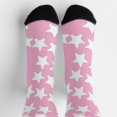 Witte sterren op roze sokken (Top)