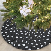 Witte sterren op zwart kerstboom rok