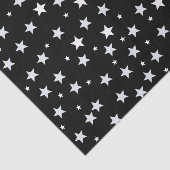 Witte sterren op zwart tissuepapier (Detail)