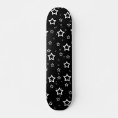 Witte sterren op zwarte achtergrond: Skateboard (Voorkant)