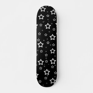 Witte sterren op zwarte achtergrond: Skateboard