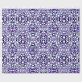 Witte sterren paarse vette moderne leuke gebeurten cadeaupapier
