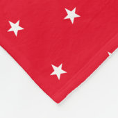 witte sterren rood fleece deken (Hoek)