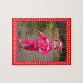 Witte sterren Rood Lijst Afbeelding Uw foto Legpuzzel (Horizontaal)