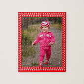 Witte sterren Rood Lijst Afbeelding Uw foto Legpuzzel (Verticaal)
