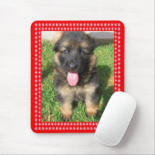 Witte sterren Rood Lijst Afbeelding Uw foto Muismat (Met muis)