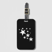 Witte Sterren Star-Pattern-Design Kostuum Gift Bagagelabel (Voorkant (verticaal))