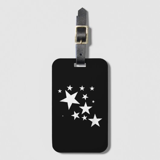 Witte Sterren Star-Pattern-Design Kostuum Gift Bagagelabel (Voorkant (verticaal))