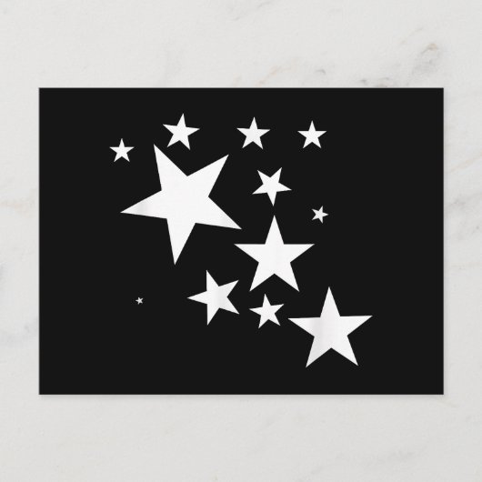 Witte Sterren Star-Pattern-Design Kostuum Gift Briefkaart (Voorkant)