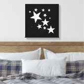 Witte Sterren Star-Pattern-Design Kostuum Gift Canvas Afdruk (Insitu (Slaapkamer))