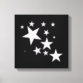 Witte Sterren Star-Pattern-Design Kostuum Gift Canvas Afdruk (Voorkant)