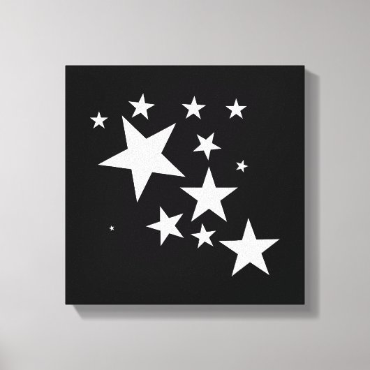 Witte Sterren Star-Pattern-Design Kostuum Gift Canvas Afdruk (Voorkant)