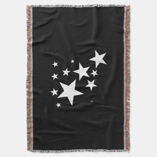 Witte Sterren Star-Pattern-Design Kostuum Gift Deken (Voorkant Verticaal)