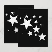 Witte Sterren Star-Pattern-Design Kostuum Gift Informatiekaartje (Voorkant / Achterkant)