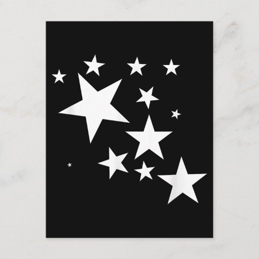 Witte Sterren Star-Pattern-Design Kostuum Gift Informatiekaartje (Voorkant)