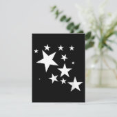 Witte Sterren Star-Pattern-Design Kostuum Gift Informatiekaartje (Staand voorkant)