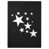 Witte Sterren Star-Pattern-Design Kostuum Gift Klembord (Achterkant)