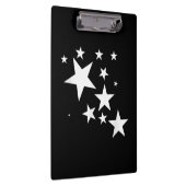 Witte Sterren Star-Pattern-Design Kostuum Gift Klembord (Rechts)