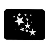 Witte Sterren Star-Pattern-Design Kostuum Gift Magneet (Horizontaal)