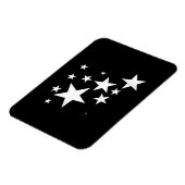 Witte Sterren Star-Pattern-Design Kostuum Gift Magneet (Linkerzijde)