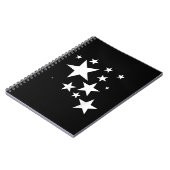 Witte Sterren Star-Pattern-Design Kostuum Gift Notitieboek (Linkerzijde)