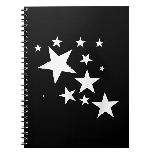 Witte Sterren Star-Pattern-Design Kostuum Gift Notitieboek (Voorkant)