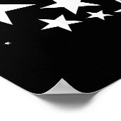 Witte Sterren Star-Pattern-Design Kostuum Gift Poster (Hoek)