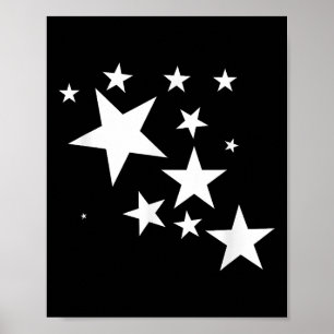 Witte Sterren Star-Pattern-Design Kostuum Gift Poster