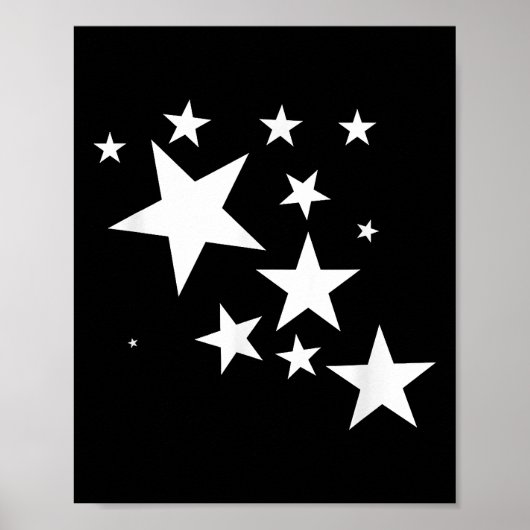 Witte Sterren Star-Pattern-Design Kostuum Gift Poster (Voorkant)