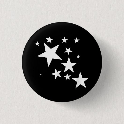 Witte Sterren Star-Pattern-Design Kostuum Gift Ronde Button 3,2 Cm (Voorkant)