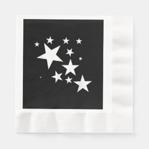 Witte Sterren Star-Pattern-Design Kostuum Gift Servet