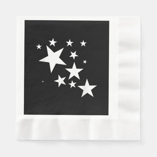 Witte Sterren Star-Pattern-Design Kostuum Gift Servet (Voorkant)