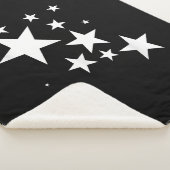 Witte Sterren Star-Pattern-Design Kostuum Gift Sherpa Deken (3/4)