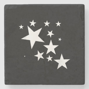 Witte Sterren Star-Pattern-Design Kostuum Gift Stenen Onderzetter