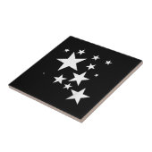 Witte Sterren Star-Pattern-Design Kostuum Gift Tegeltje (Zijkant)