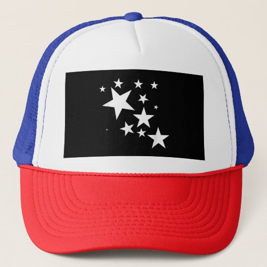 Witte Sterren Star-Pattern-Design Kostuum Gift Trucker Pet (Voorkant)