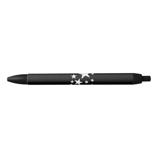 Witte Sterren Star-Pattern-Design Kostuum Gift Zwarte Inkt Pen (Voorkant)