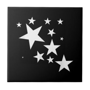 Witte sterren ster-patroon-ontwerp kostuum cadeau tegeltje