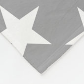 Witte sterren Stijlvolle grijze kleuren Ster Desig Fleece Deken (Hoek)