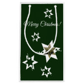 Witte Sterren Tuinservice Foto Prettig Kerstfeest Klein Cadeauzakje (Voorkant)