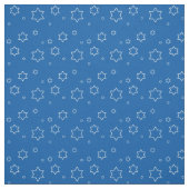 Witte sterren van David op blauw Stof (Swatch)
