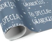 Witte sterren voor kleinkinderen Verpakkingspapier Cadeaupapier (Rol Hoek)